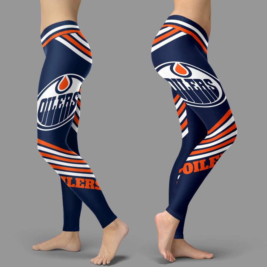 Straight Cute Beautiful Attractive Edmonton Oilers Leggings