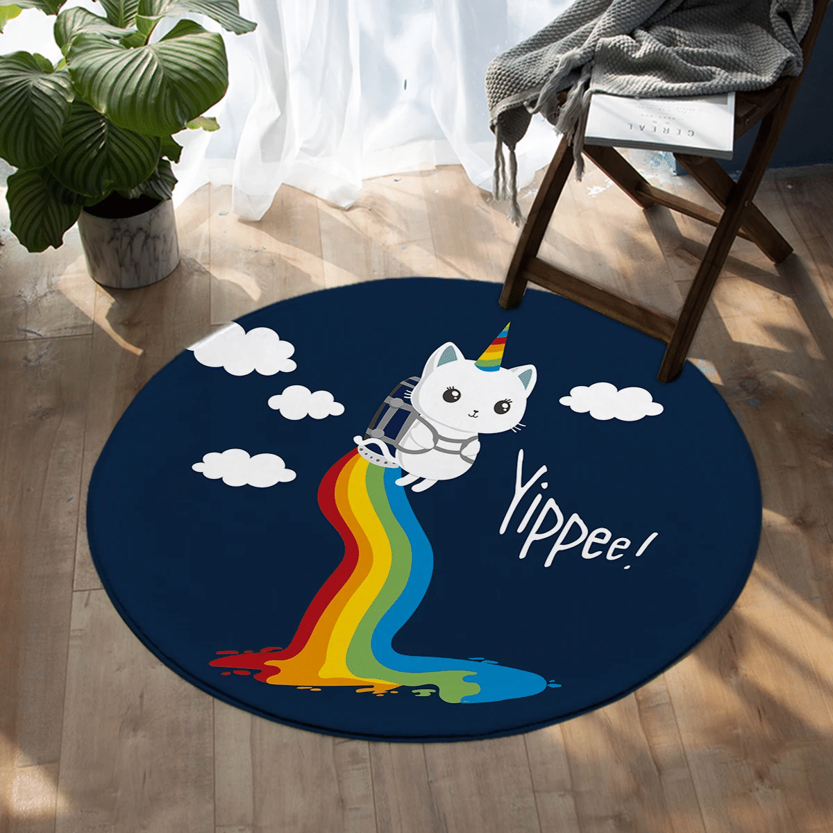 Yipee Cat Rug Living Home Decor