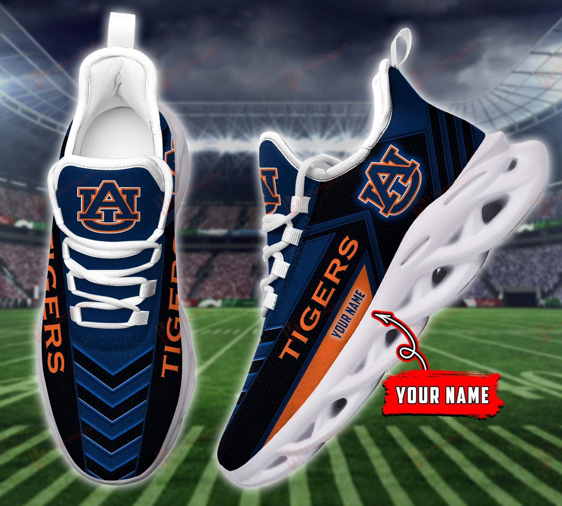 Auburn Tigers Personalized  Max Soul Shoes Dism421082705