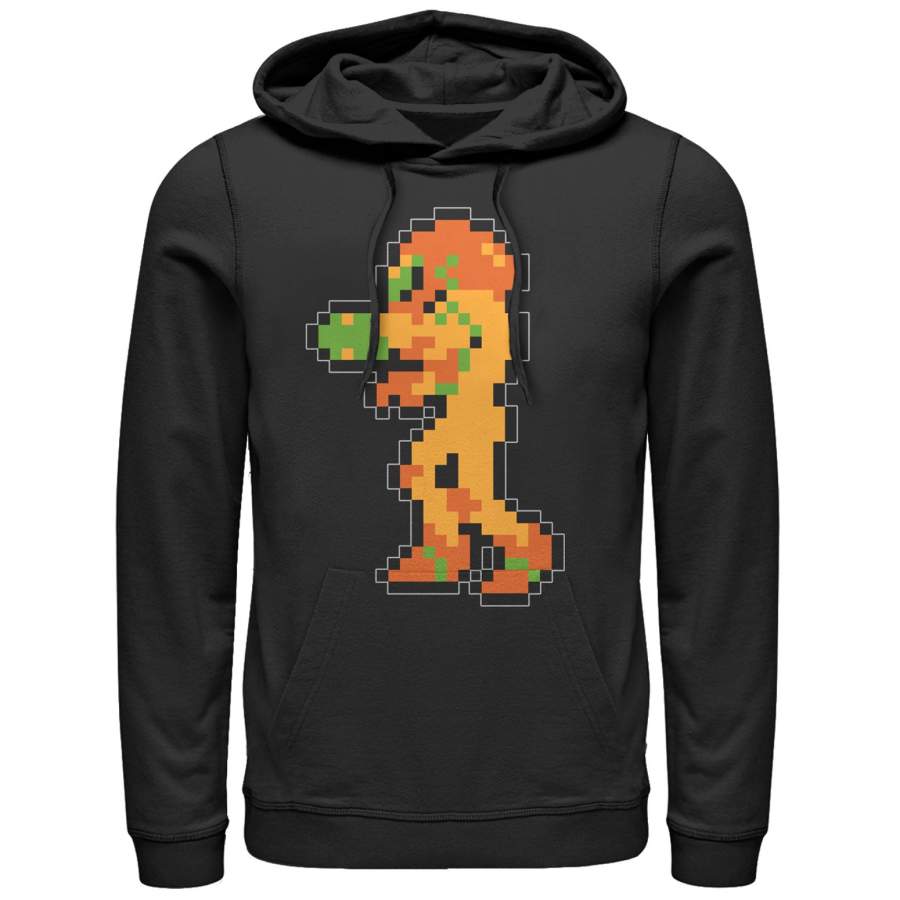 Nintendo Men’s Metroid Pixelated Samus  Lightweight Hoodie