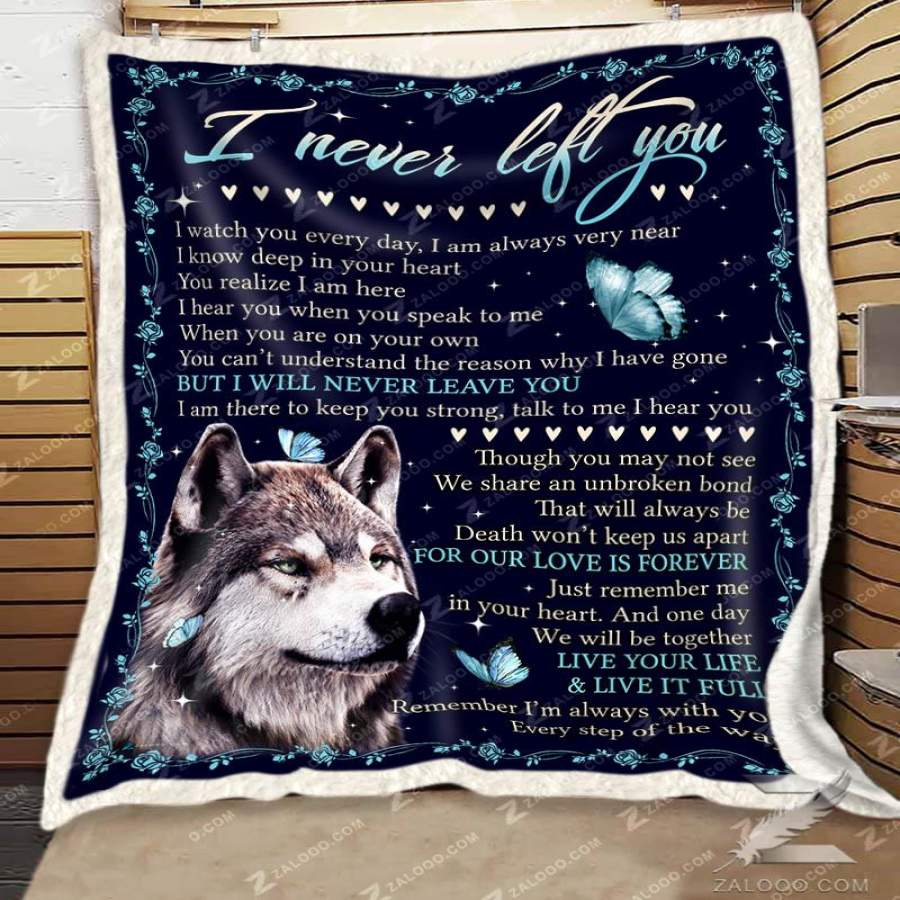 Zl – Fleece blanket – Wolf – I never left you