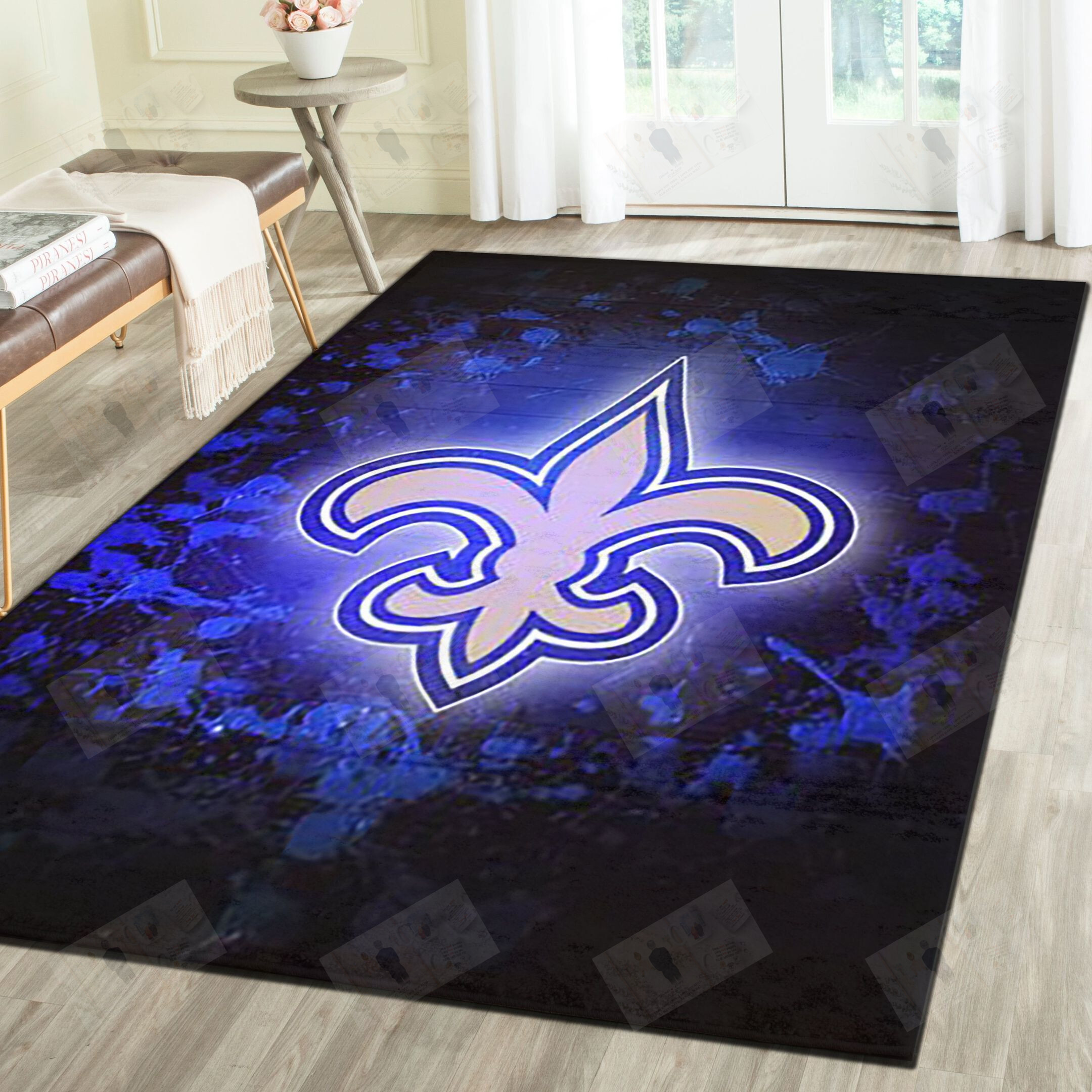 New Orleans Saints Rug, Football Team Living Room Bedroom Carpet, Sports Floor Mat Home Decor