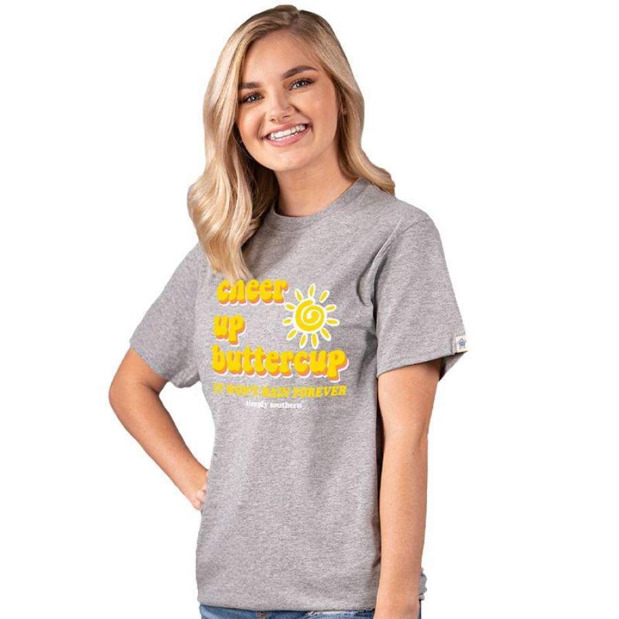 Simply Southern Vintage Collection Preppy Cheer Up Buttercup T-Shirt