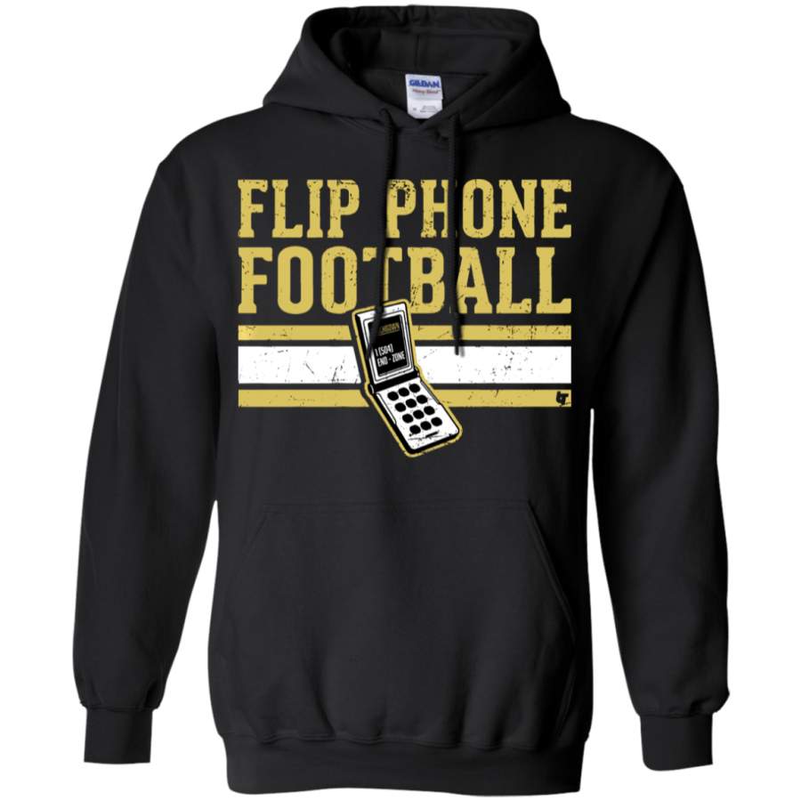 AGR Flip Phone Football Shirt G185 Gildan Pullover Hoodie 8 oz.