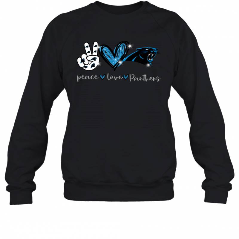 Peace Love Panthers gift for Carolina Panthers Fans Sweatshirt