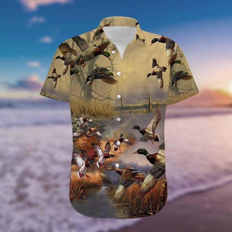 Shop Duck Hunting Hawaii Aloha Shirts Ha24895