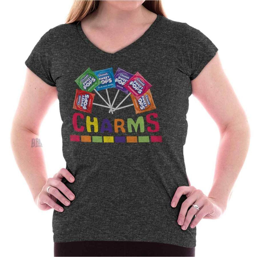 Vintage Charms Junior Fit V-Neck T Shirt