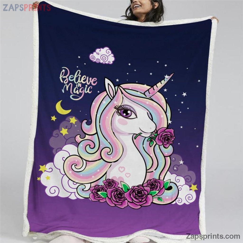 Unicorn Believe In Magic V2 Blanket