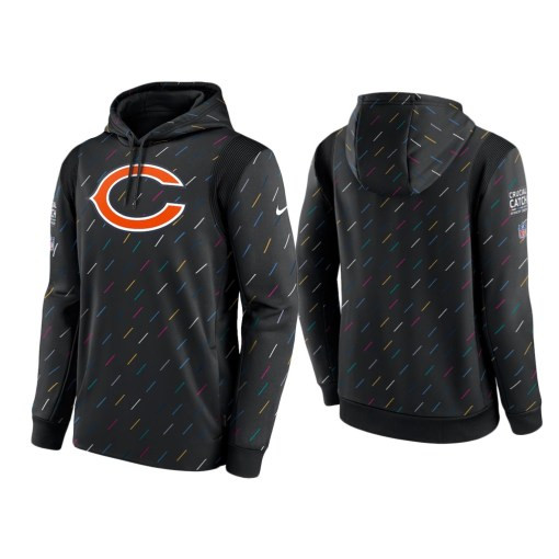 Men’S Chicago Bears 2021 Crucial Catch Charcoal Therma Pullover Hoodie Chicago Bears Charcoal Jacket