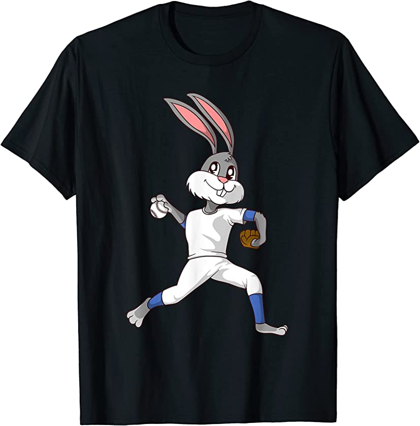 Easter Bunny Baseball rabbit pitcher T-Shirt