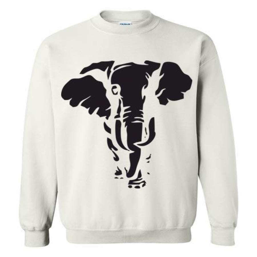 Elephant v2 , Gildan Crewneck Sweatshirt