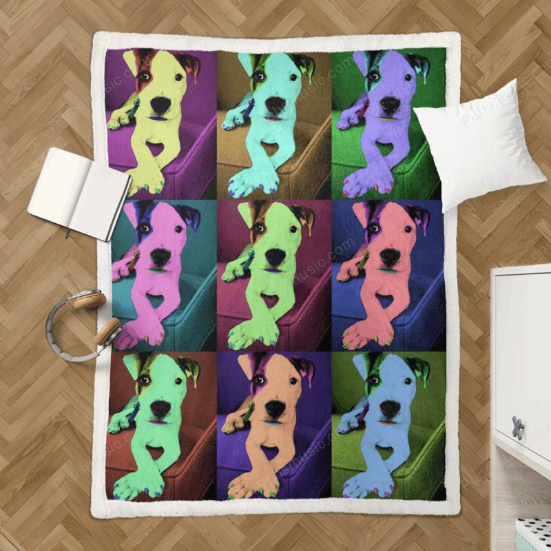 Pop Art Pup – Animal Portraits Sherpa Fleece Blanket