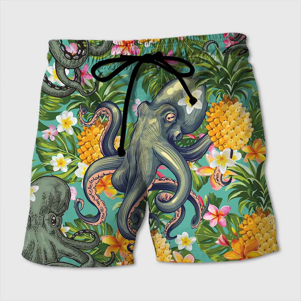 Octopus Hawaii Beach Shorts Colorful Men S Ha95613