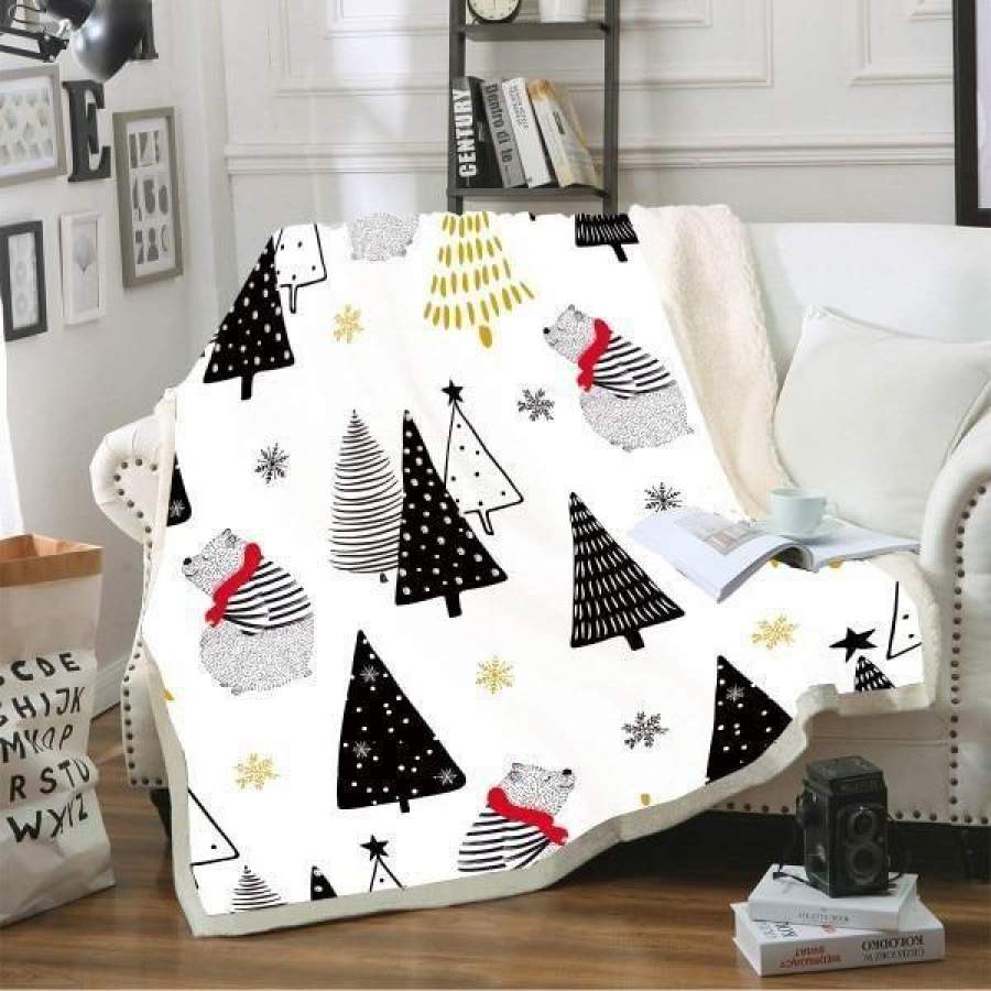 X-Mas Trees X Bears Blanket Christmas Decoration Ideas Christmas Gift Ideas