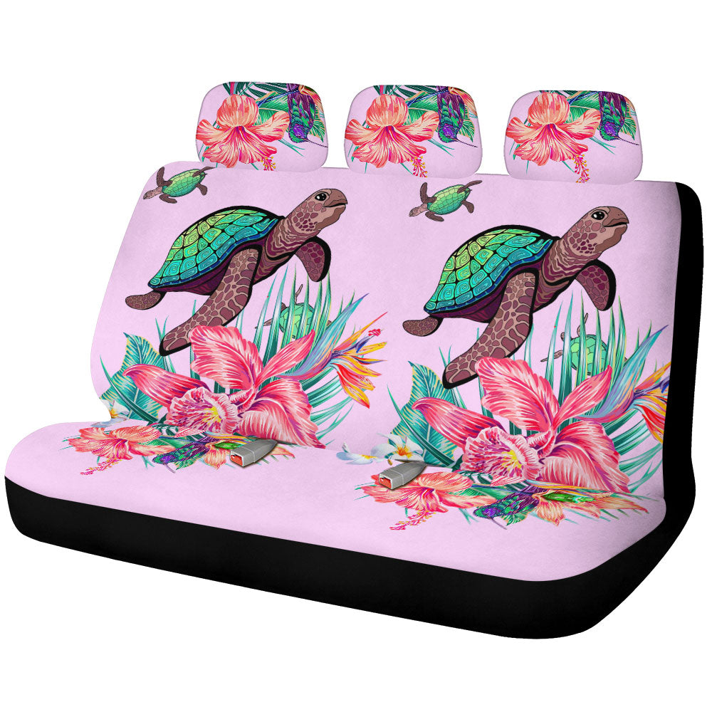 Turtle Car Back Seat Covers Custom Beautiful Flower Car Accessories