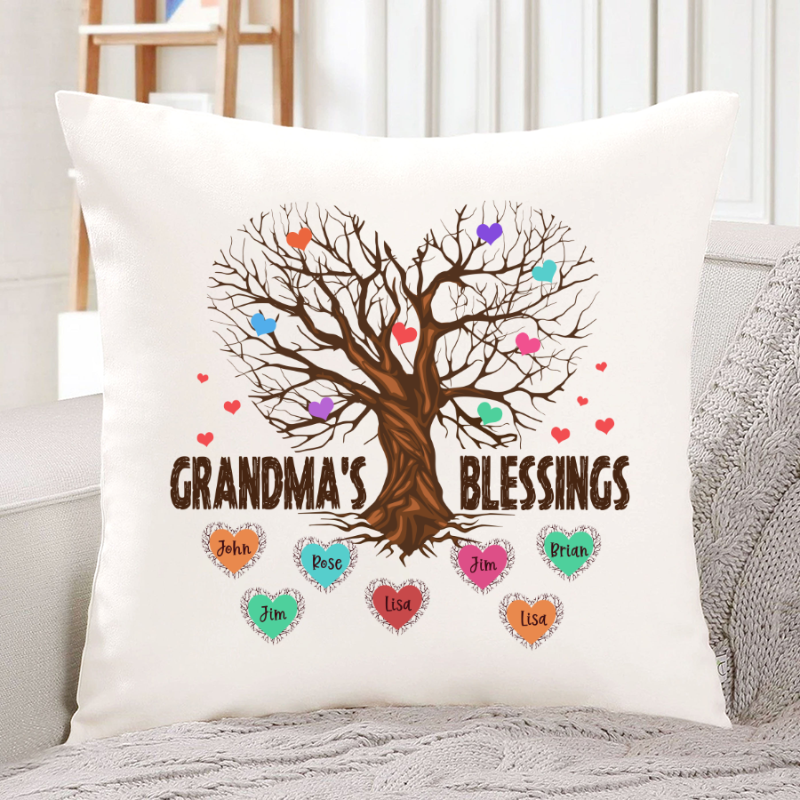 Grandma’S Blessings Tree Pillow