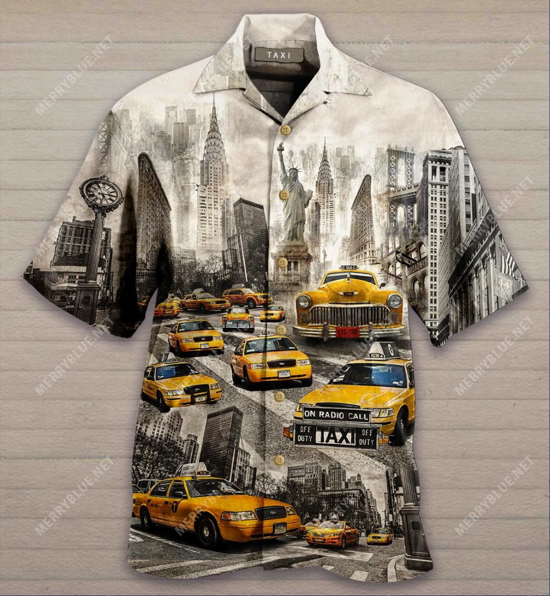 Anywhere Anytime Anyplace Taxicab Aloha Hawaiian Shirt Colorful Short Sleeve Summer Beach Casual Shirt For Men And Women