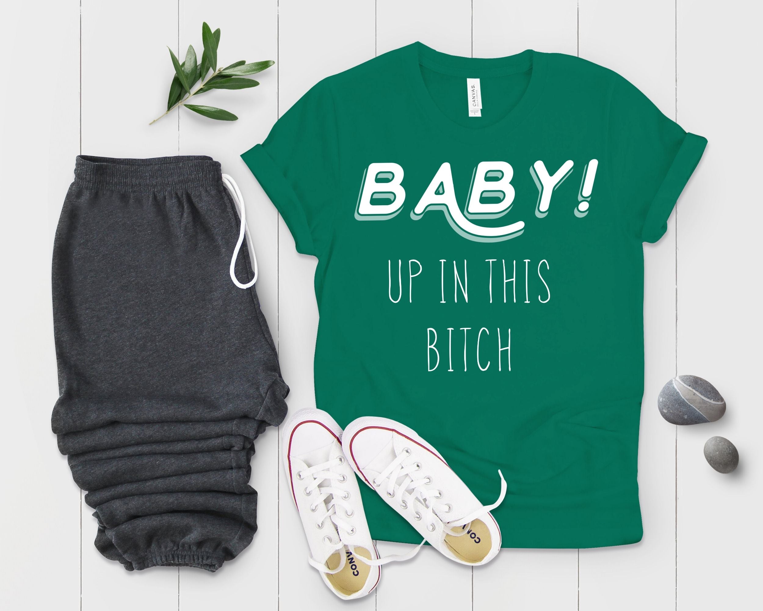 Baby Up In This Bitch Pregnancy Shirt