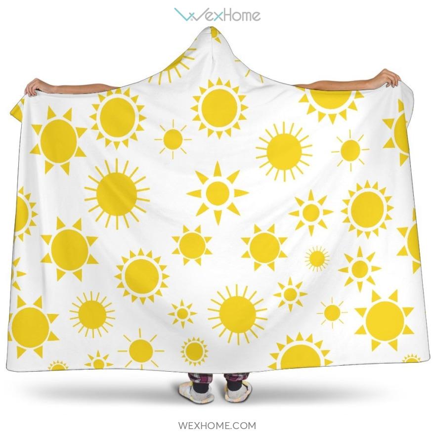 Sun Pattern Hooded Blanket