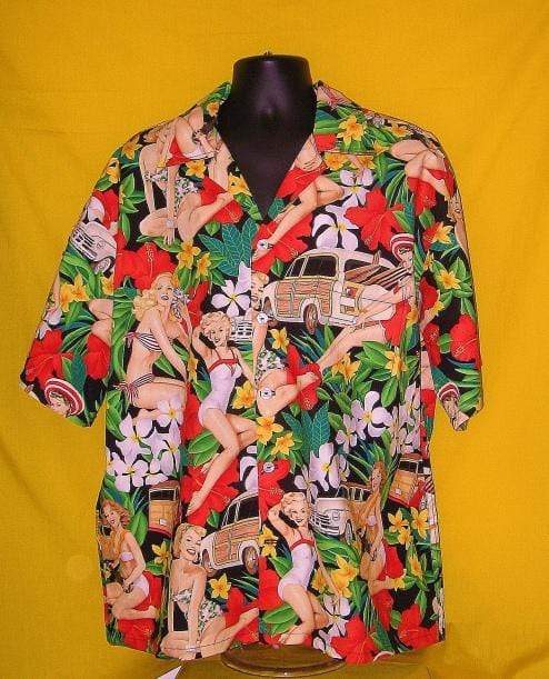 Sexy Girl with Flower Vintage Hawaiian Shirts #KV