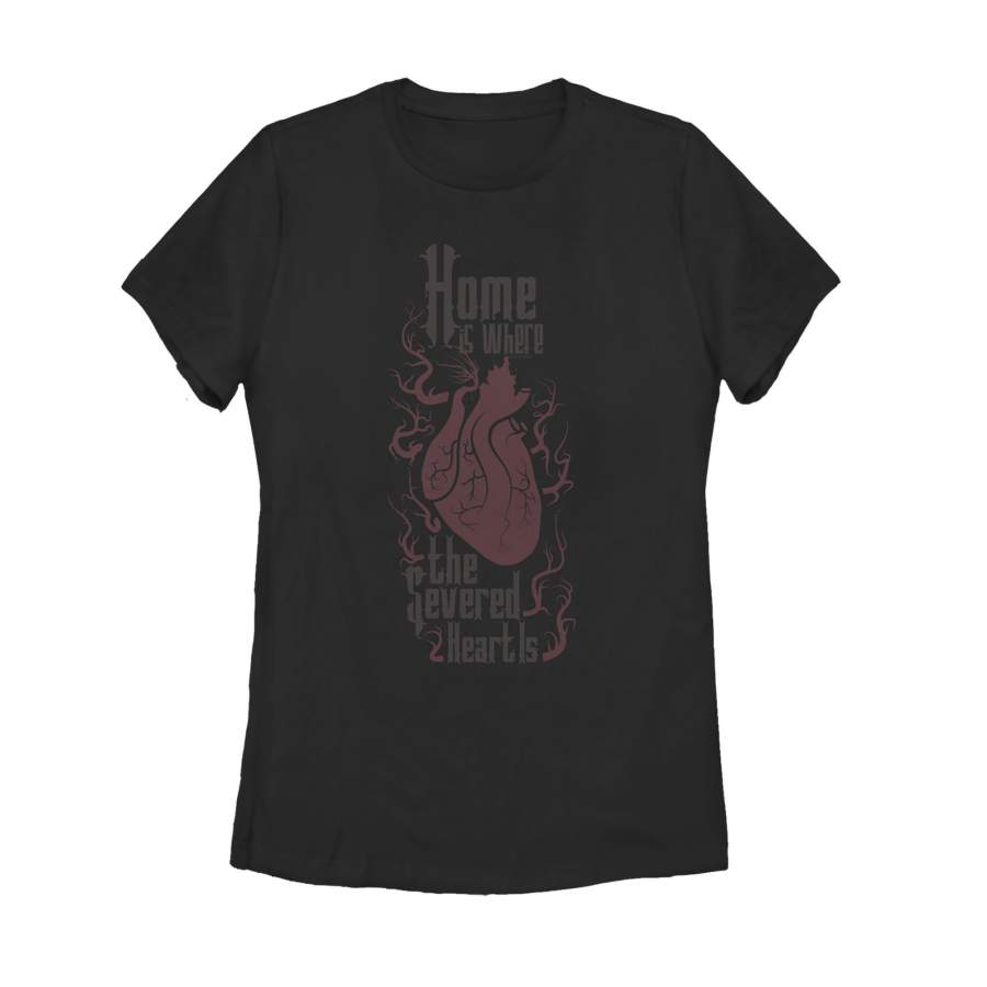 Addams Family Women’s Severed Heart At Home  T Shirt