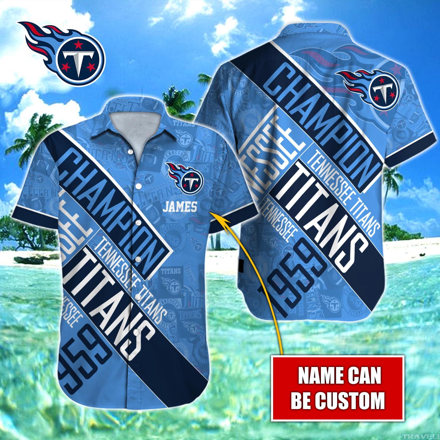 Tennessee Titans Nfl-Hawaiian Shirt Custom T-40918