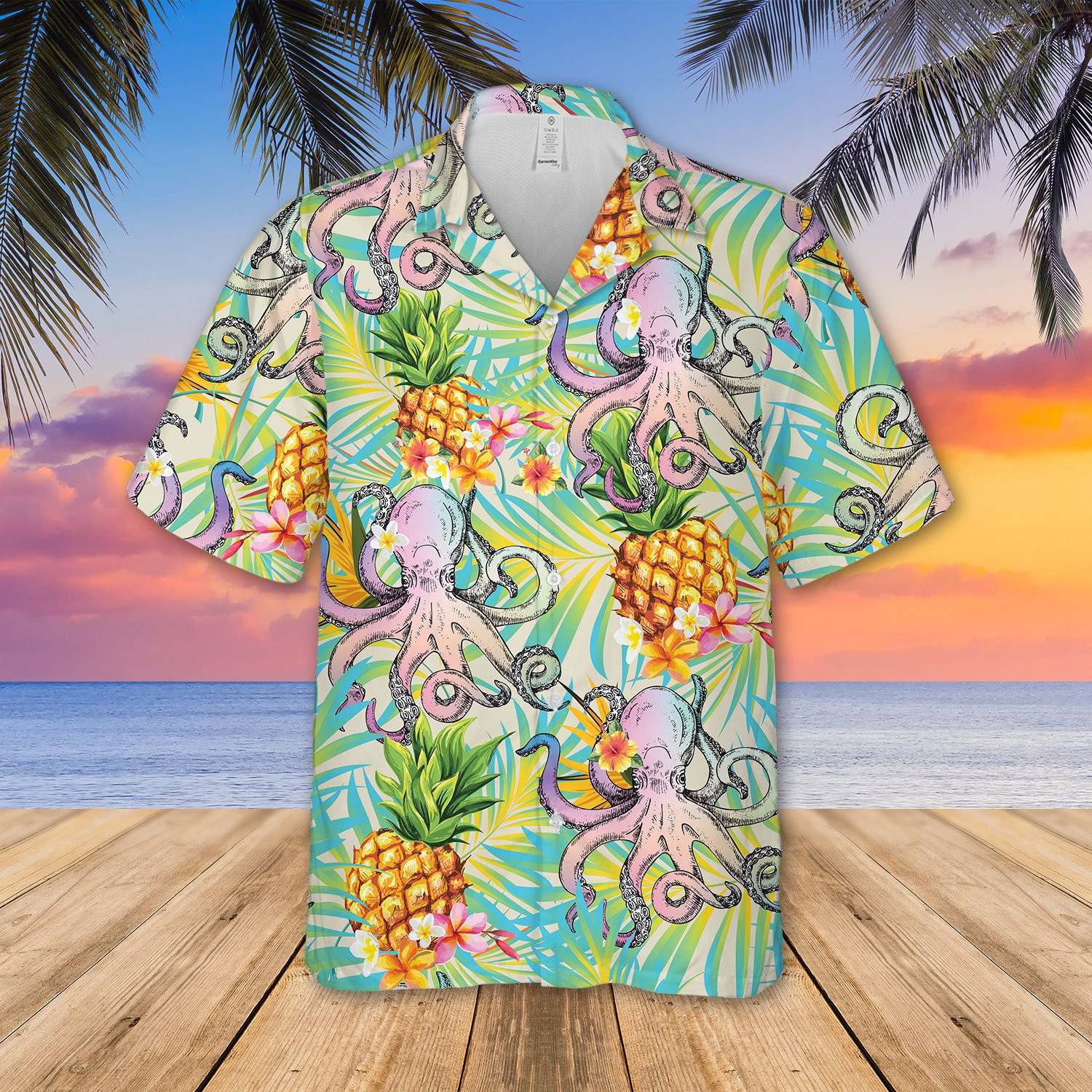 Octopus Hawaii Beach Shirt 02 Ha44292