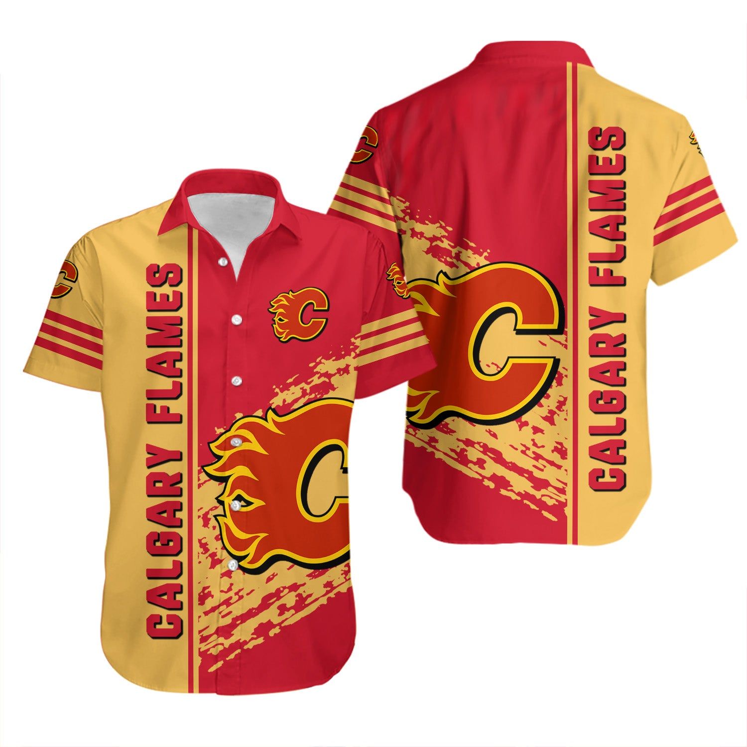 Calgary Flames Hawaiian Shirt Quarter Style – Nhl