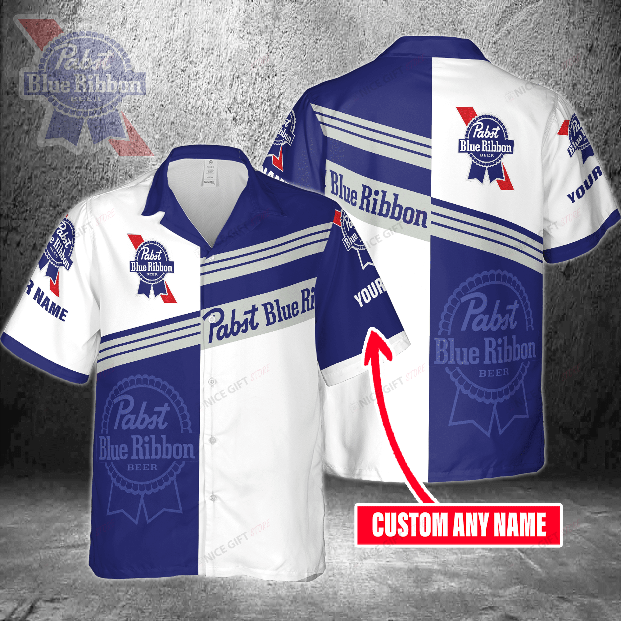 Pabst Blue Ribbon Custom Name Hawaiian Shirt 3Hs-K8G6