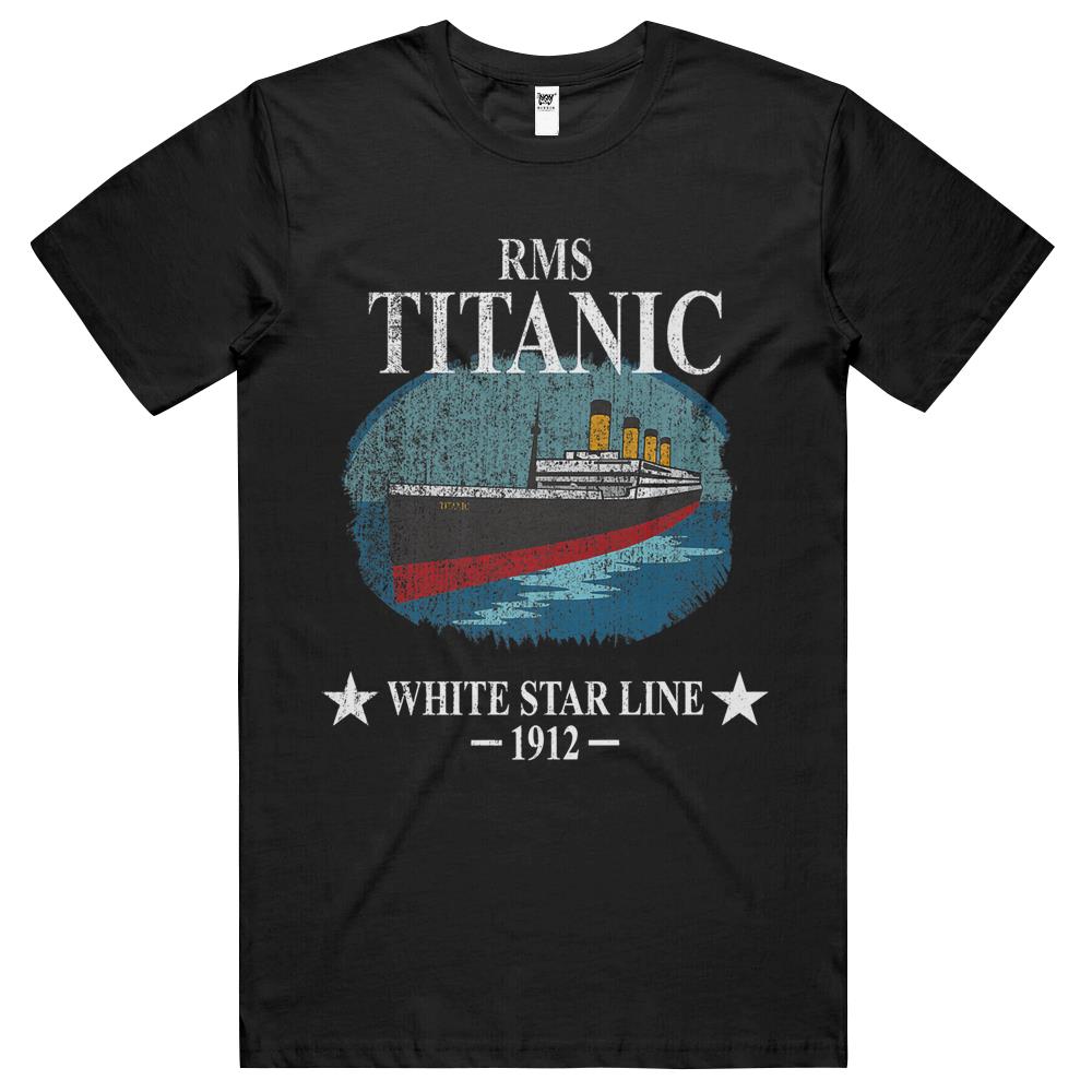 Rms Titanic White Star Line Cruise Ship 1912 Boys Girls T Shirts