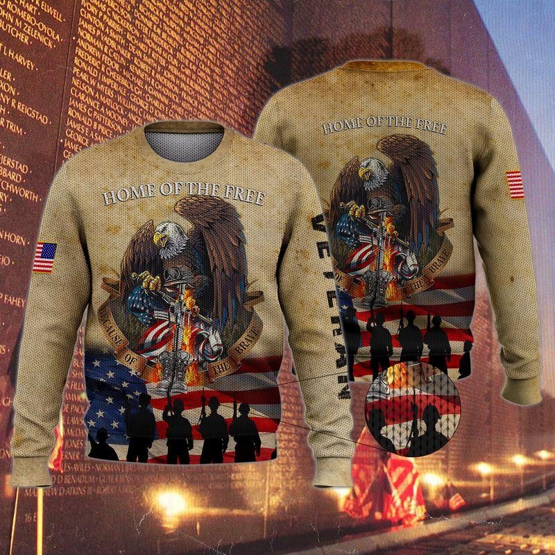 U.S Veteran Ugly Christmas Wool Sweater