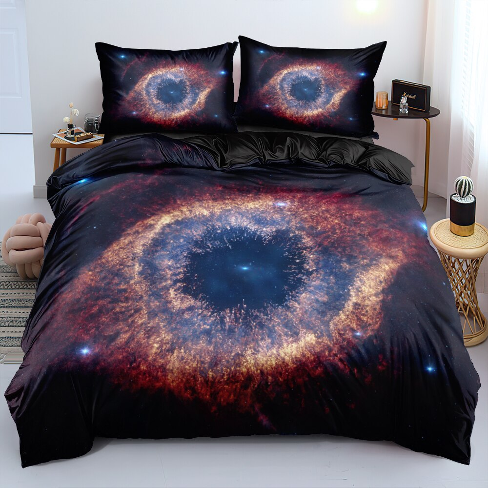 3D Digital Nebula Bed Linen Double King Size Cover Set Intense Color Bedding Set Fashion Decoration Duvet Covers