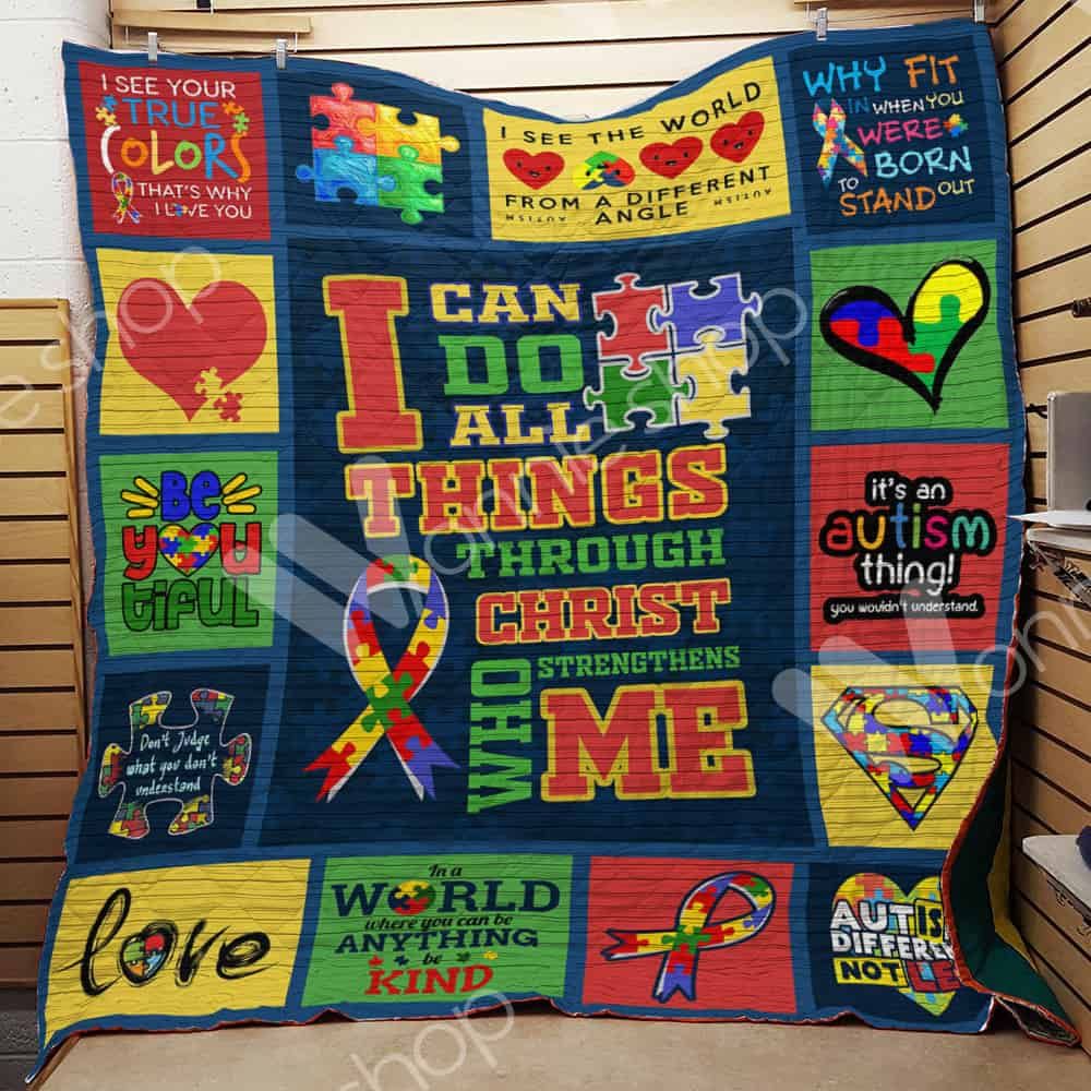 Autism 3D Quilt Blanket HGM966