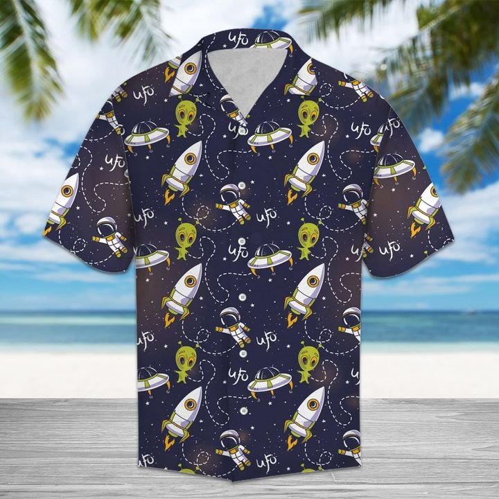 Amazing Ufo Hawaiian Shirt Summer Button Up For Men, Women, Couple