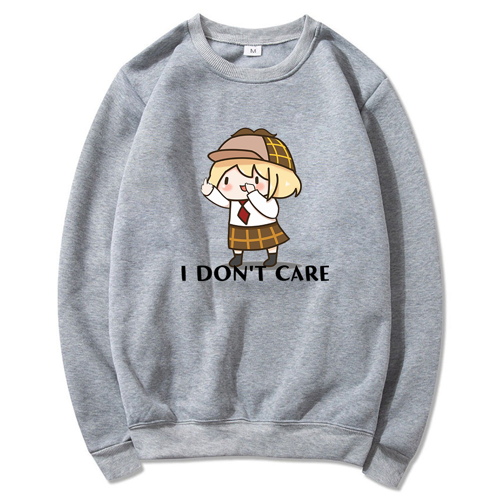 Smol Ame I Don’t Care Hoodie Kawaii Anime Hololive Hoodies Winter Women Tops Spring/Autumn Unisex Sweatshirt Harajuku Sudaderas alx