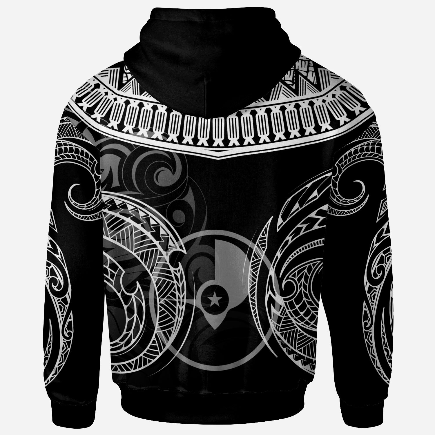 Yap – Custom Personalised Hoodie – Serrated Pattern White Color – BN20