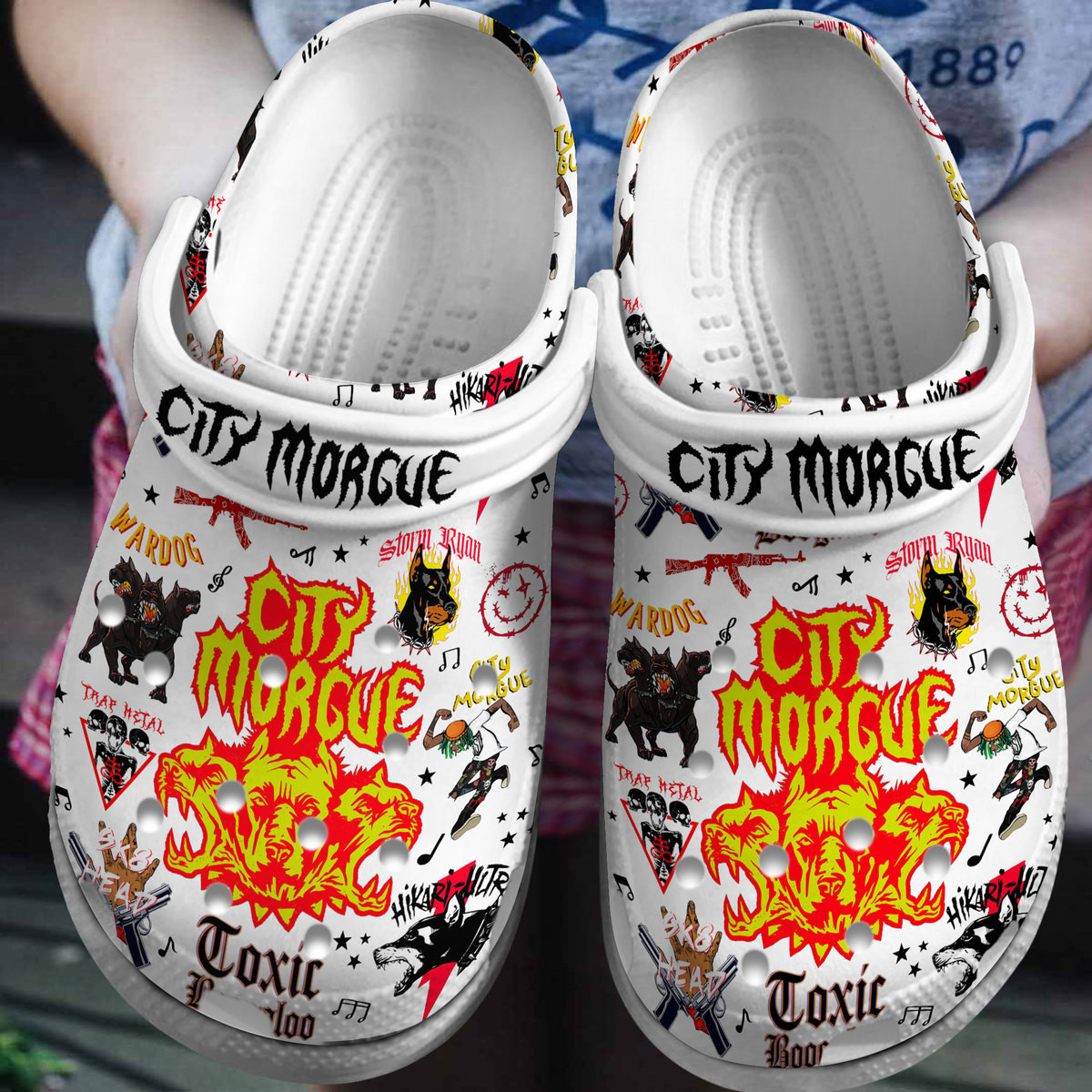 Premium City Morgue Music Crocs Crocband Clogs Shoes Comfortable For Men Women and Kids