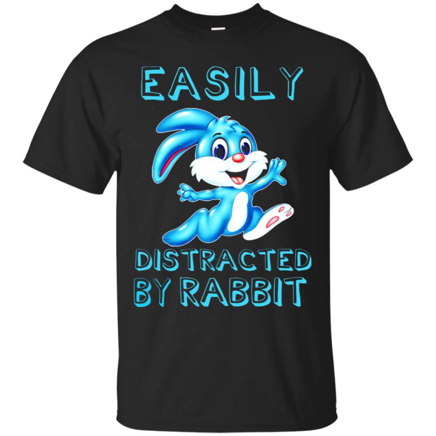 AGR Easily Distracted By Rabbit Animals T-Shirt