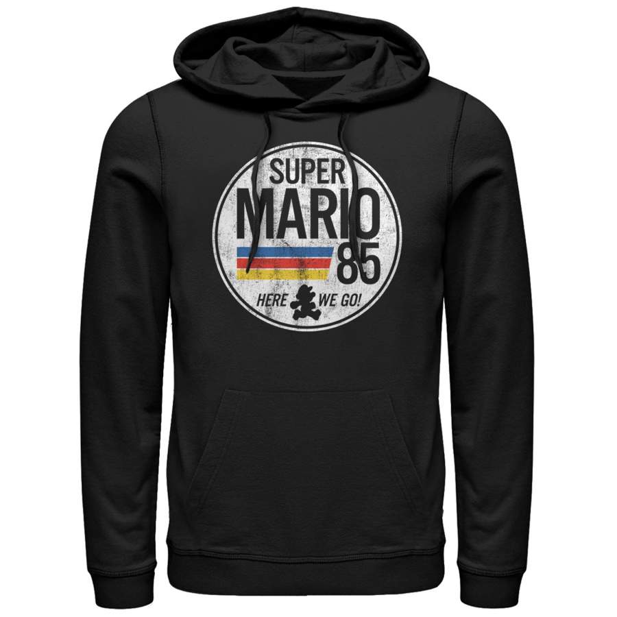 Nintendo Men’s Super Mario Retro Rainbow Ring  Lightweight Hoodie