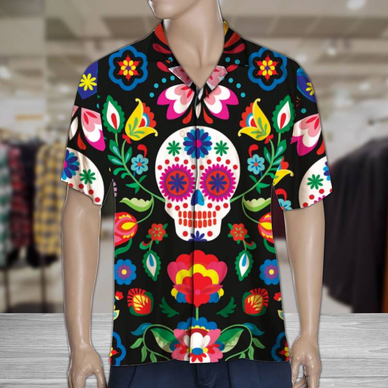 Amazing Sugar Skull Hawaii Shirt Ha93669