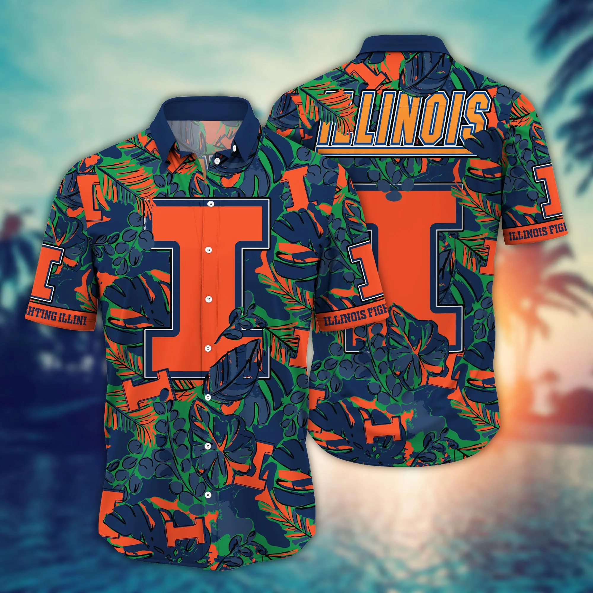 Illinois Fighting Illini NCCA Hawaiian Shirt Summer Fruits Aloha Shirt