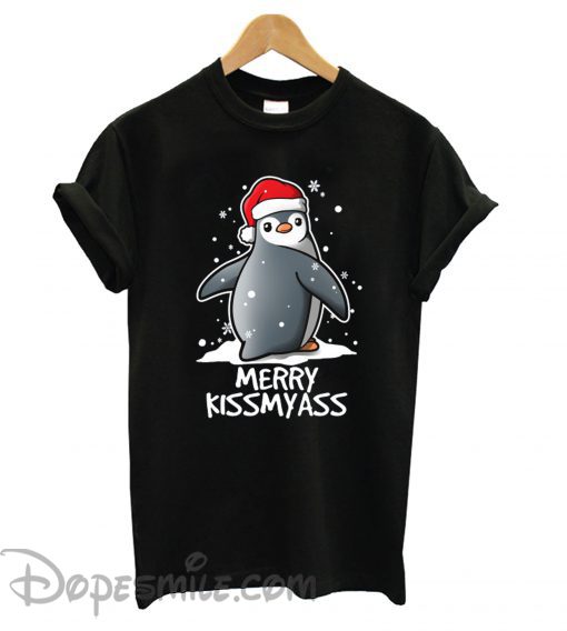 Penguin Merry Kissmyass Christmas T shirt