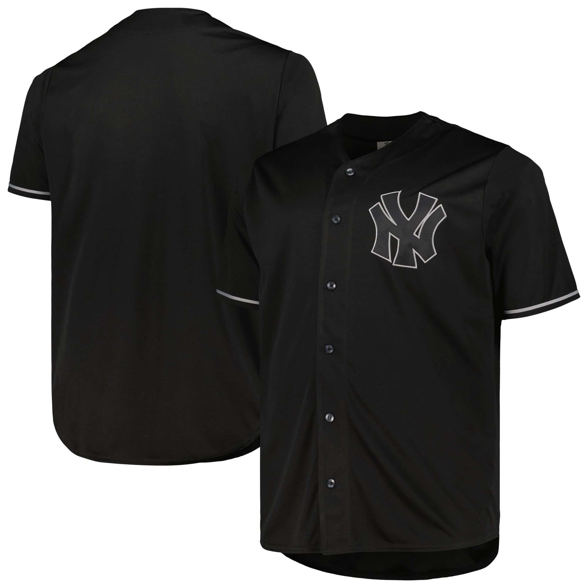 New York Yankees Big & Tall Pop Fashion Jersey – Black/Gray