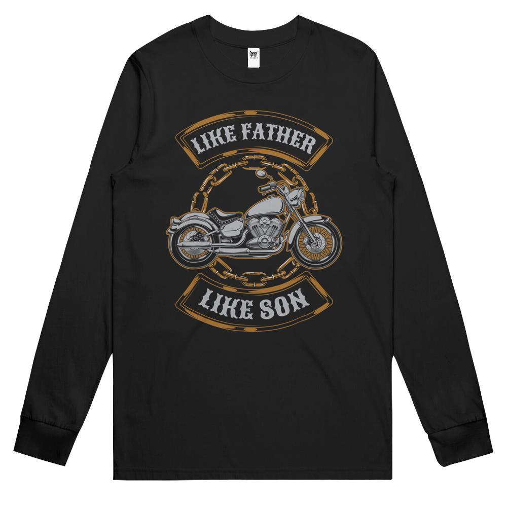 Vintage Like Father Like Son Motorcycle Gift Long Sleeve T Shirts