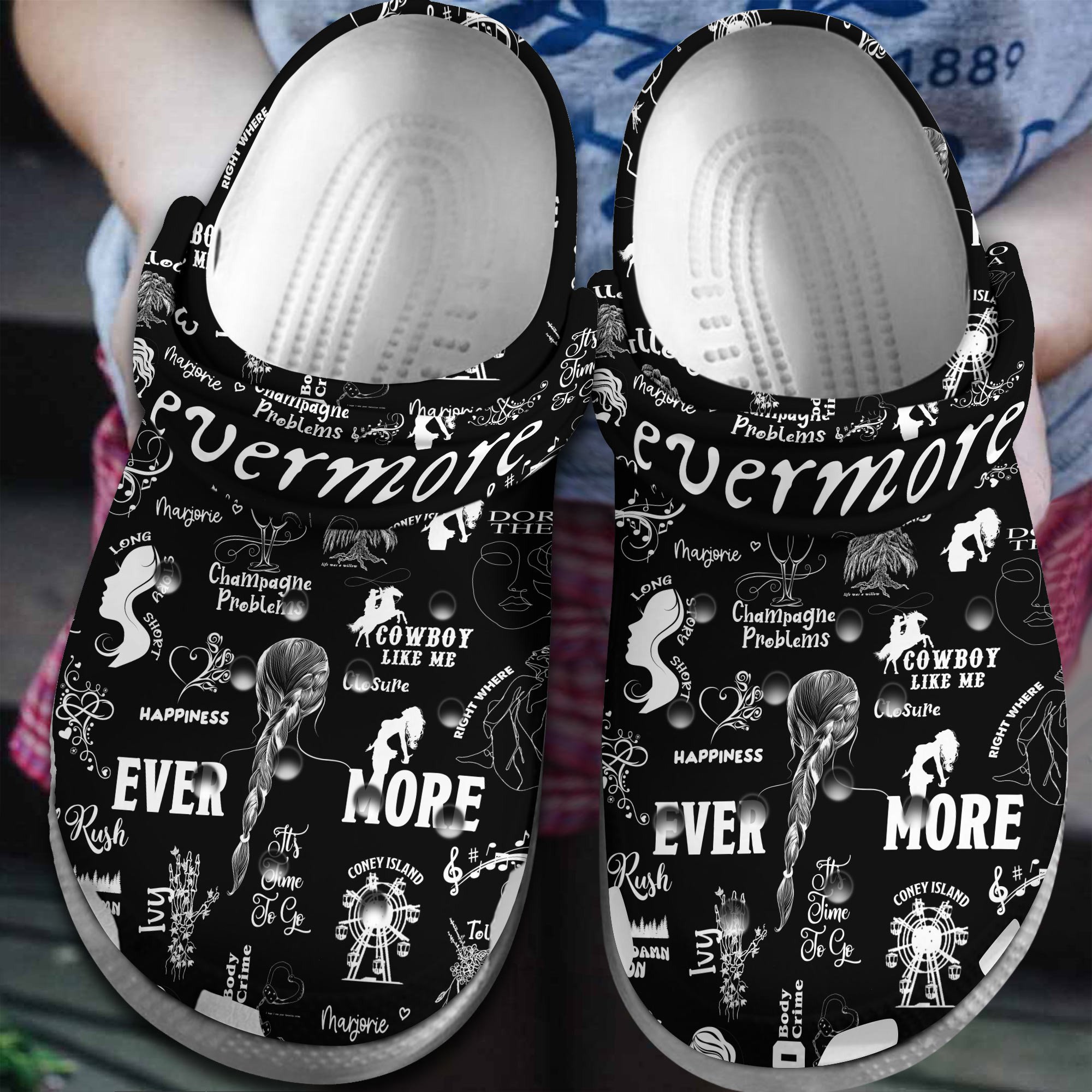 Taylor Swift Music Evermore Crocss Crocband Clogs Shoes Comfortable For Men Women And Kids Do58T9Aq-1