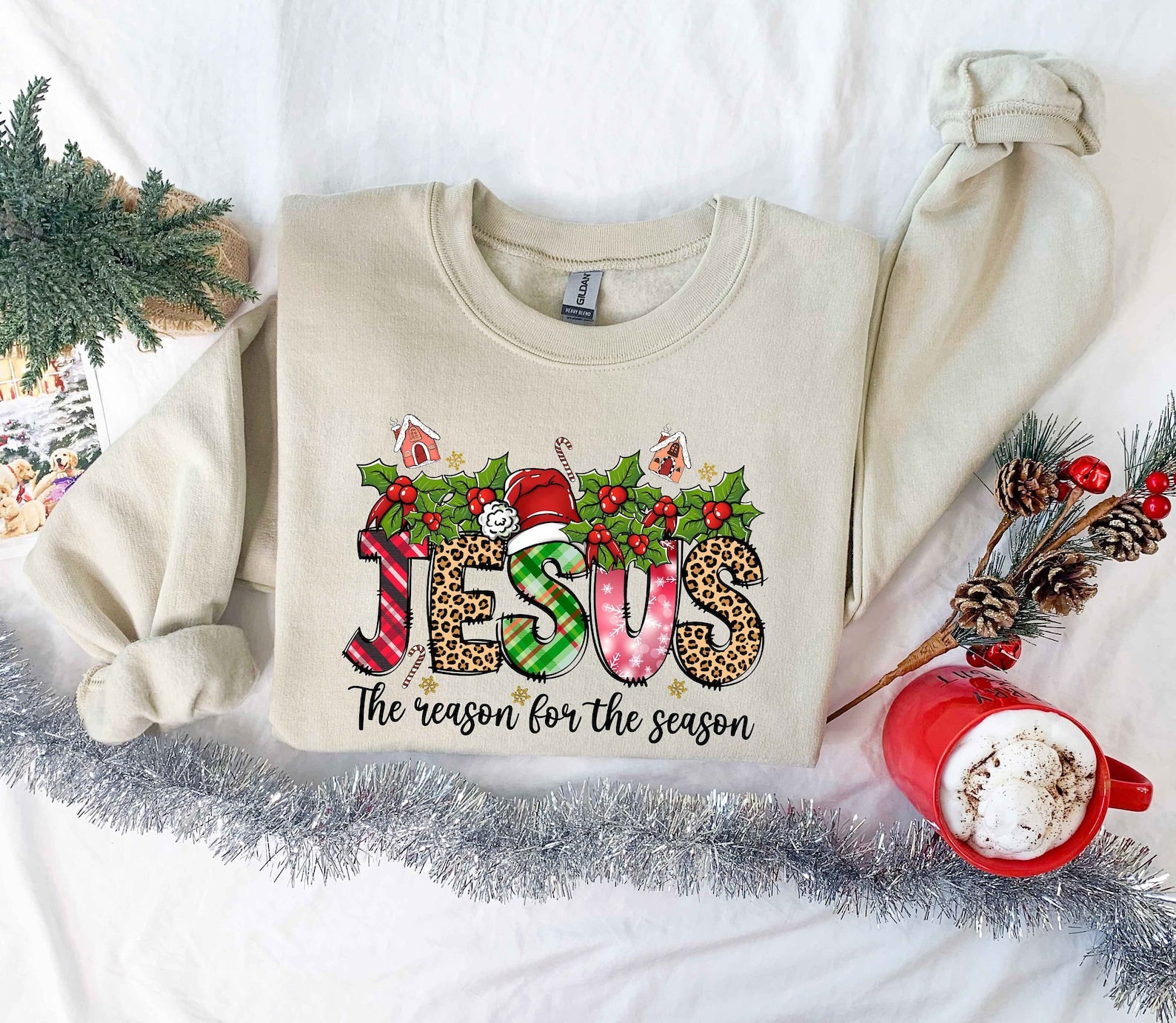 Jesus Christmas Sweatshirt 2D Crewneck Sweatshirt All Over Print Sweatshirt For Women Sweatshirt For Men Sws5009