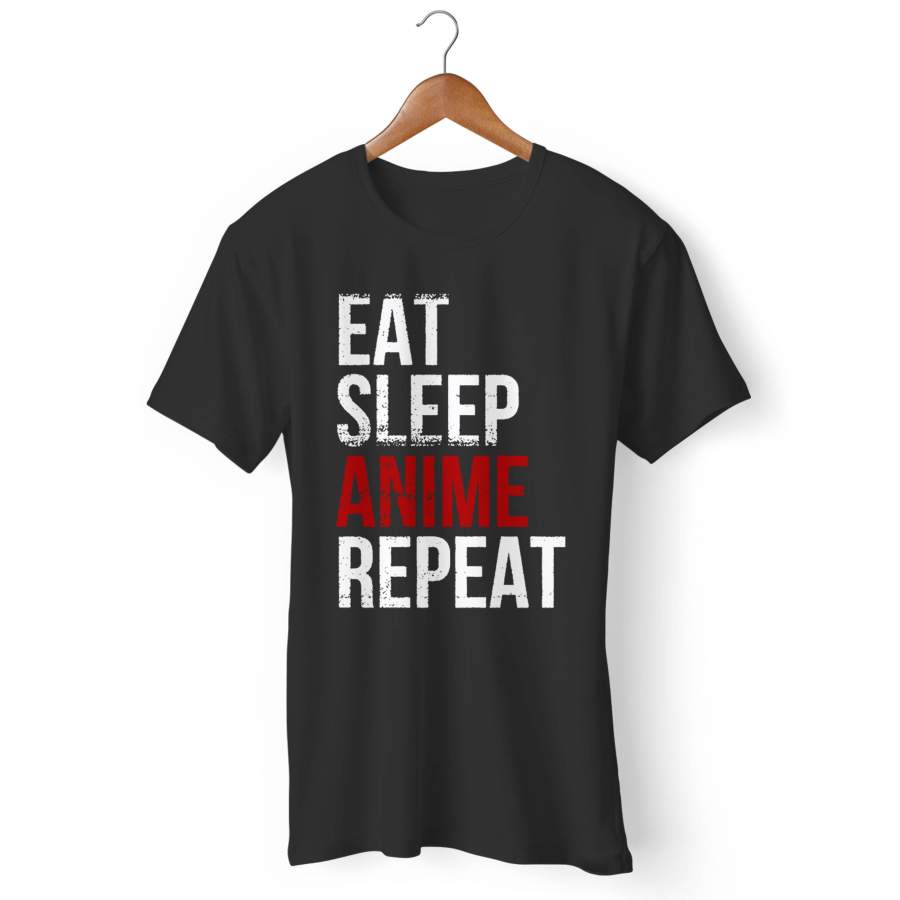 Eat Sleep Anime Repeat Man’s T-Shirt