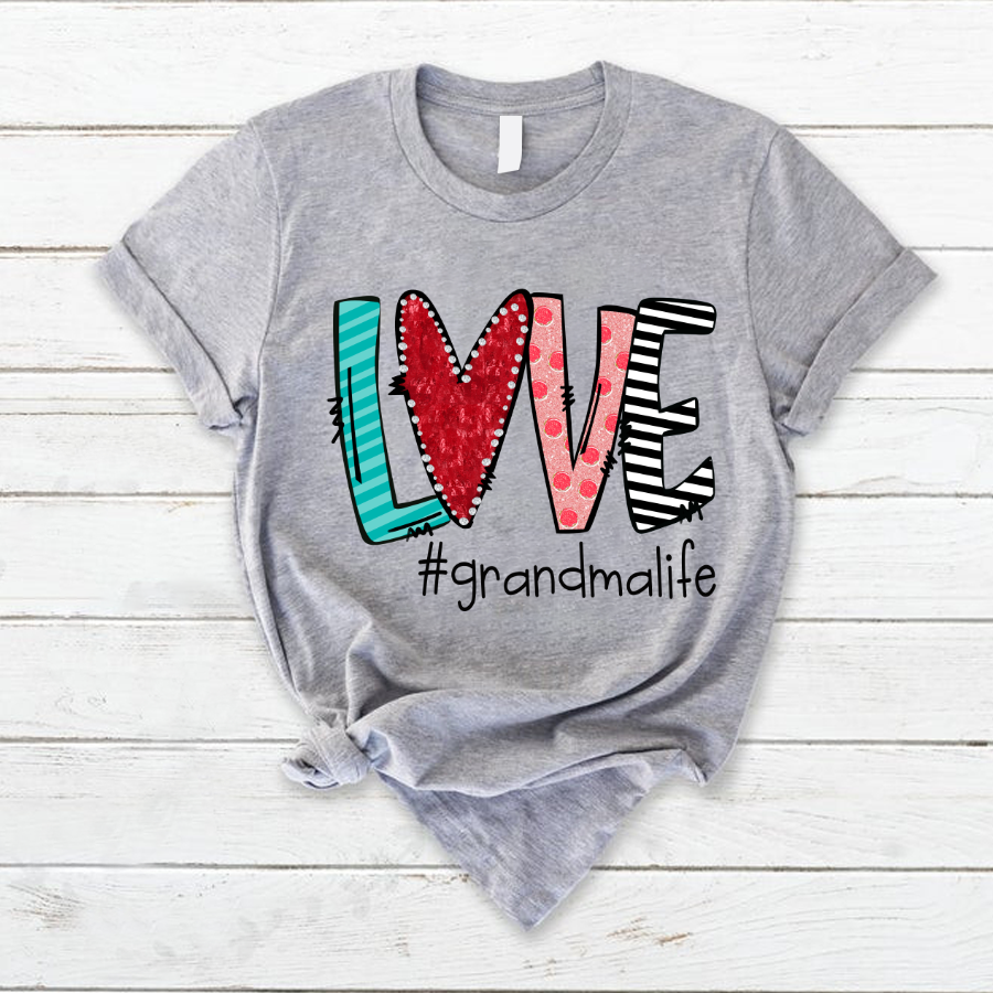 Love Grandma Heart Shirt