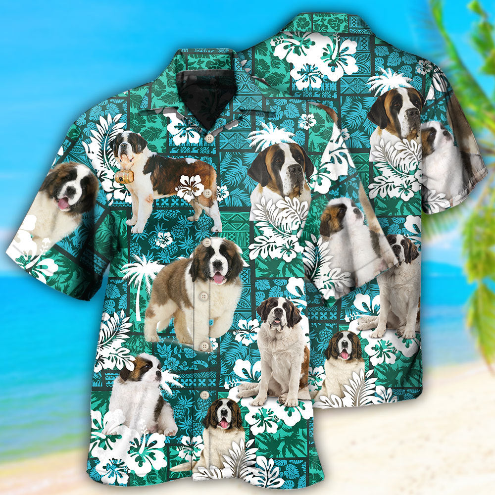 Bernard Tropical Dog Lover Hawaii Shirt Ha23750