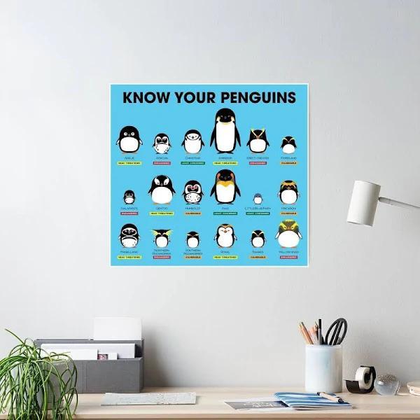 Know Your Penguins Poster